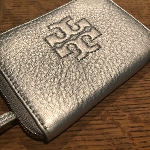 Tory Burch Metallic Thea Coincase Wallet